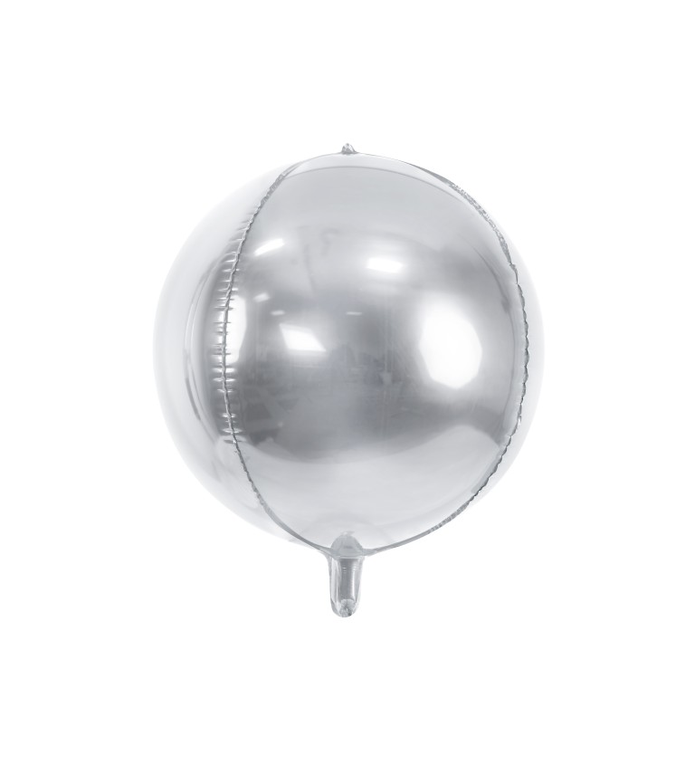 Fóliový balónek stříbrná koule
