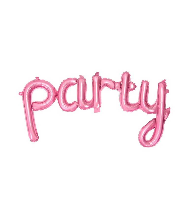 Fóliový balónek - nápis PARTY růžový