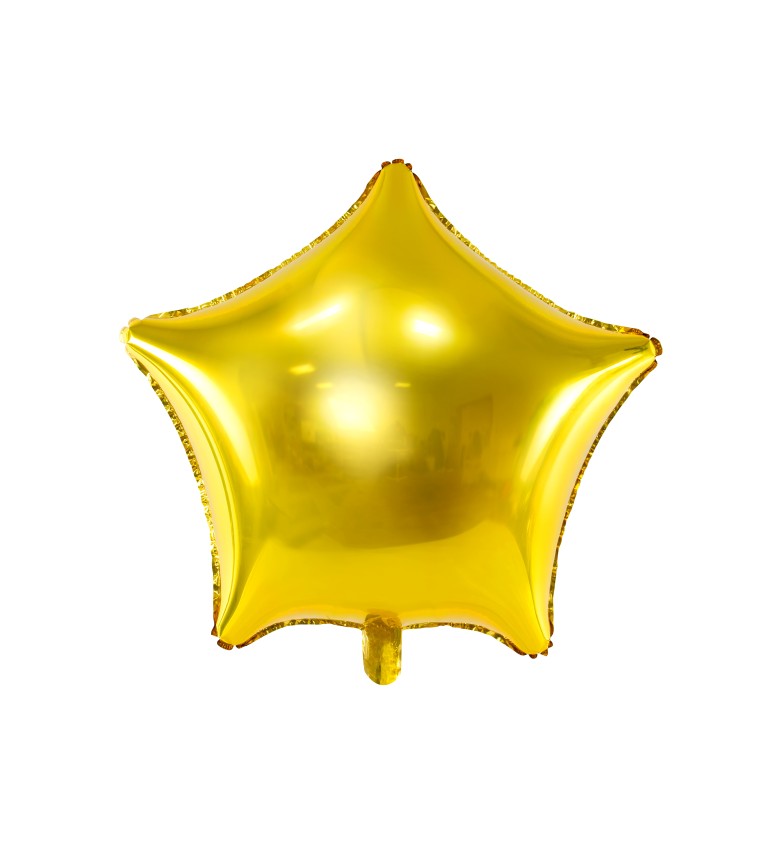 Fóliová hvězda - zlatá