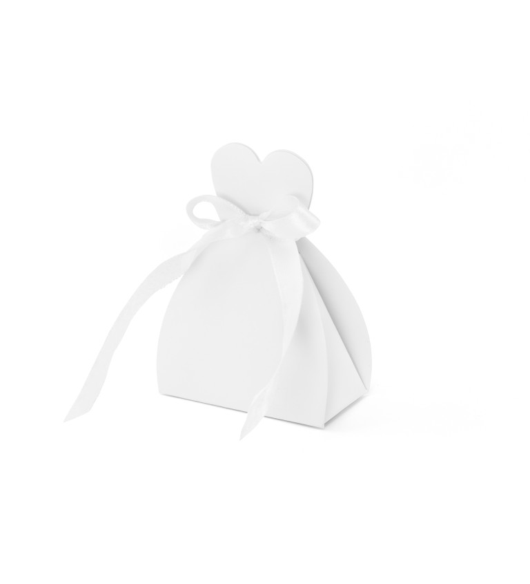 Krabička ve tvaru svatebních šatů