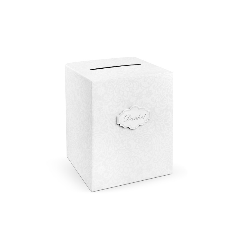Bílá krabice na svatební přání