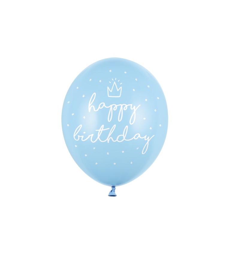 Latexové balónky Happy Birthday - 6 ks