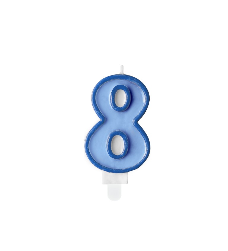 Narozeninová svíčka modrá - číslo 8