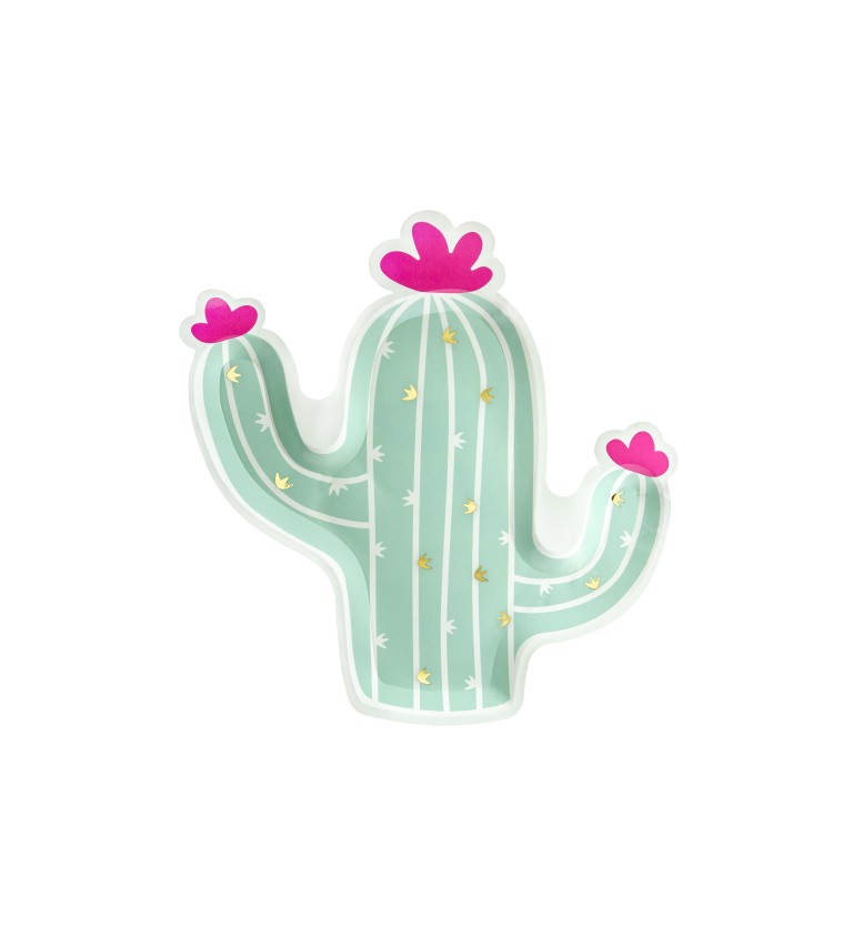 Talířky papírové - Kaktus