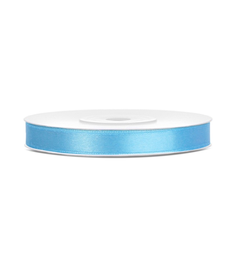 Saténová stuha - světle modrá (6 mm)
