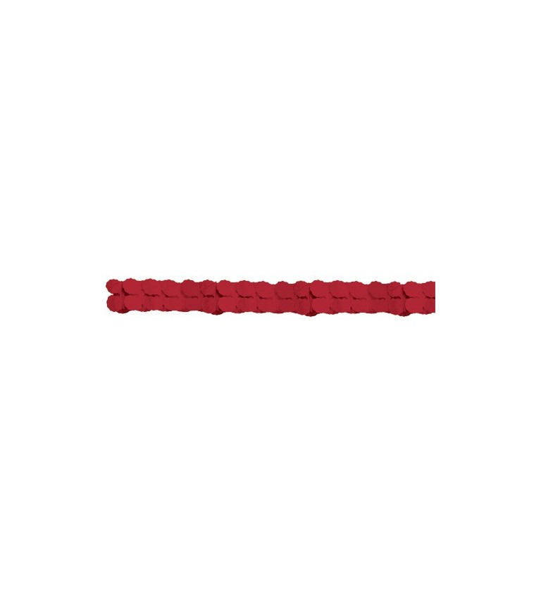 Girlanda papírová - červená