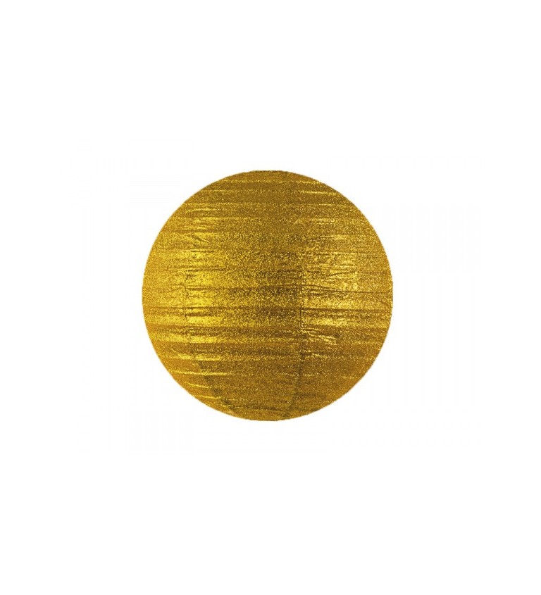 Lampión třpytivý zlatý - 45 cm