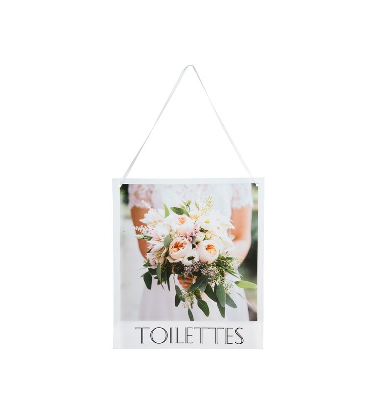 Svatební vývěska- toilettes