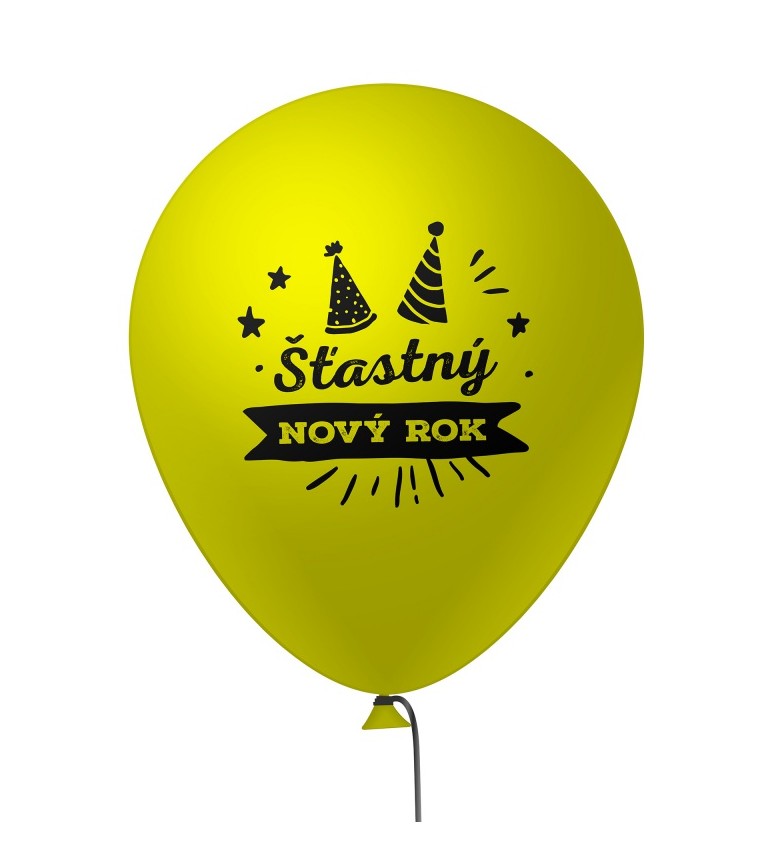 Latexové balónky Šťastný nový rok - 6 ks 