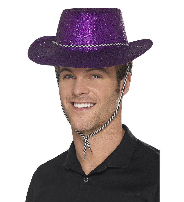 Kovbojský klobouk - fialový