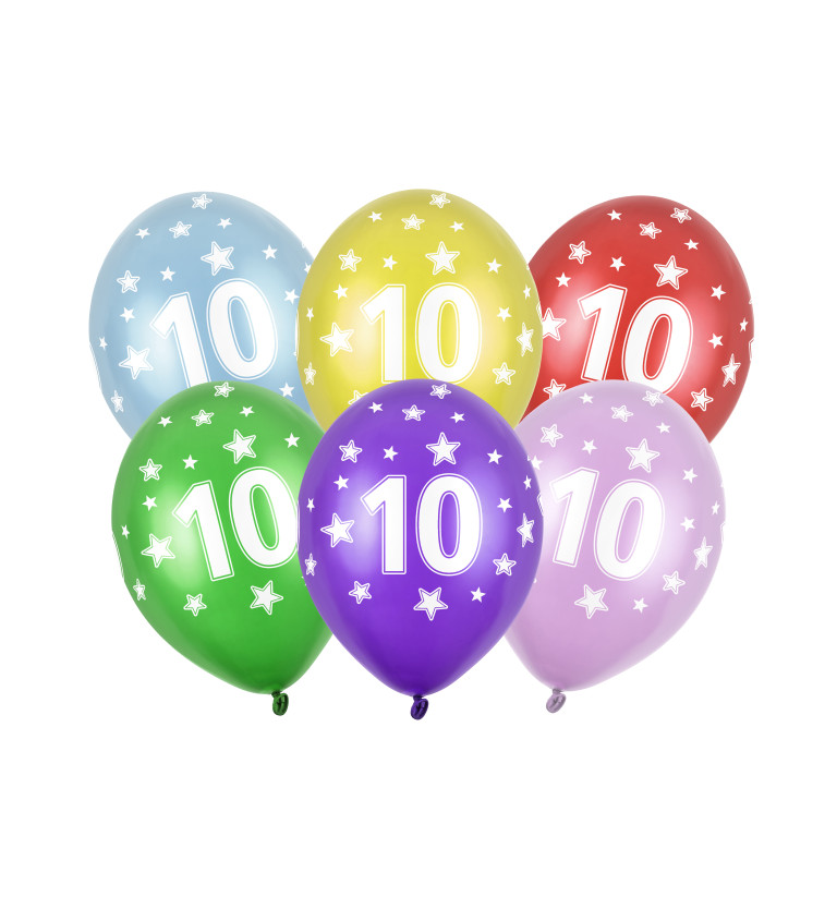 Latexové balónky číslo 10 - 6 ks