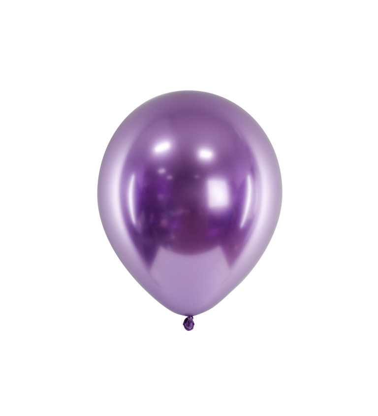 Metalické latexové balónky fialové