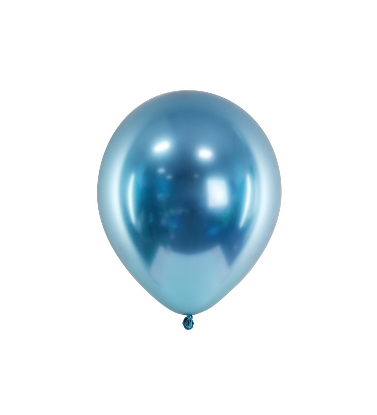 Chromové latexové balónky - modré