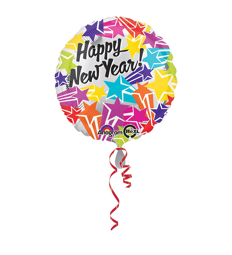 Barevný balónek - Happy New Year
