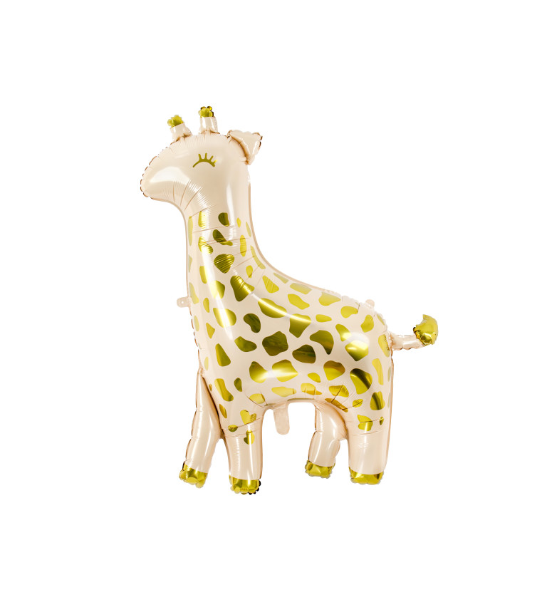 Fóliový balónek - růžovozlatá žirafa