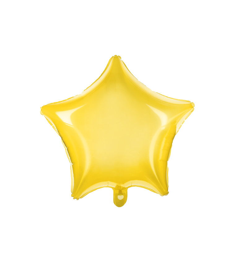 Fóliový balónek - žlutá průsvitná hvězda