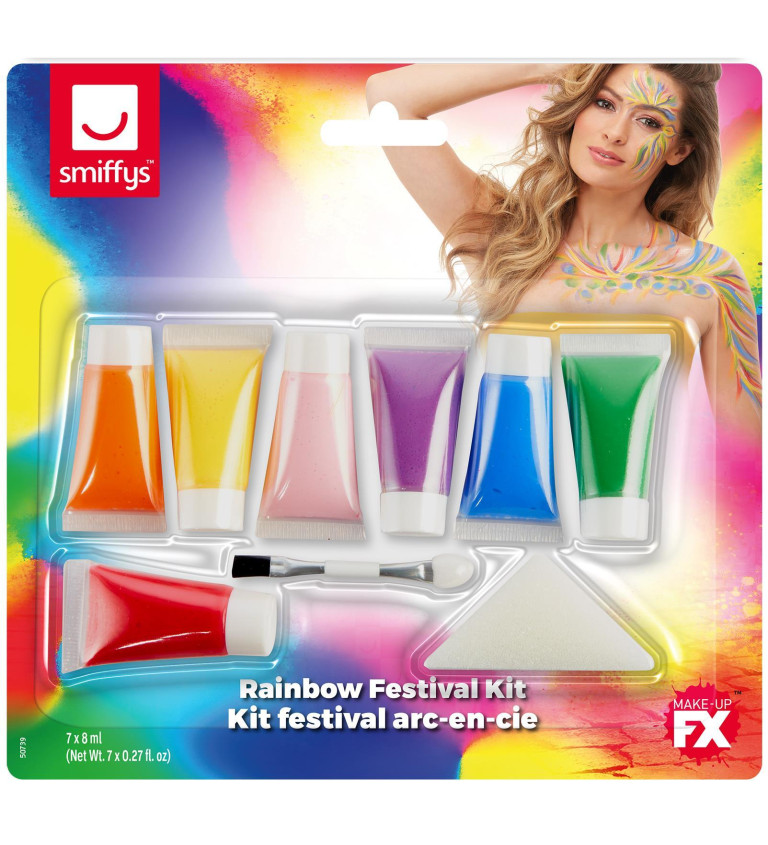 Duhový make-up set