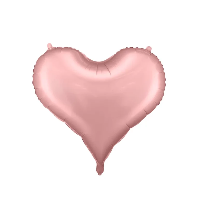 Srdce růžové - foliový balonek