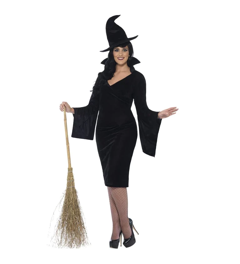 Dámský kostým čarodějnice - černý