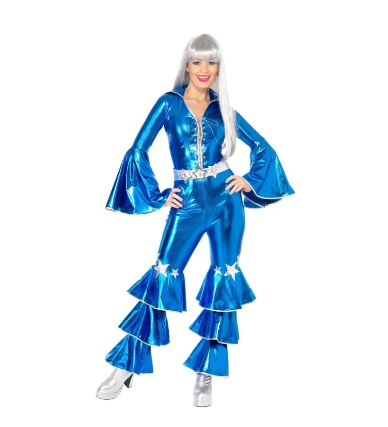 Dámský disco kostým - modrý