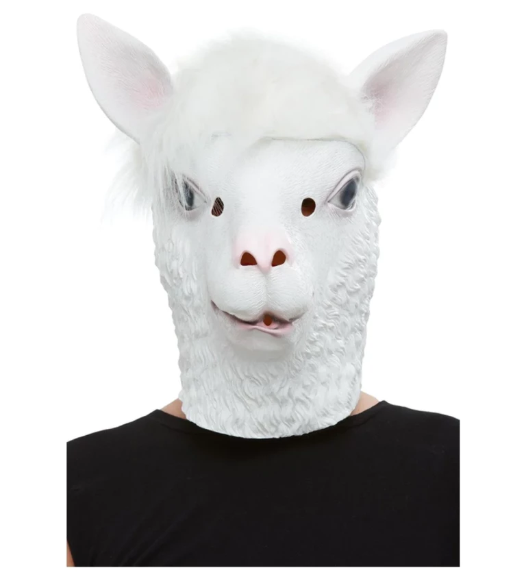 Lama celohlavová latexová maska