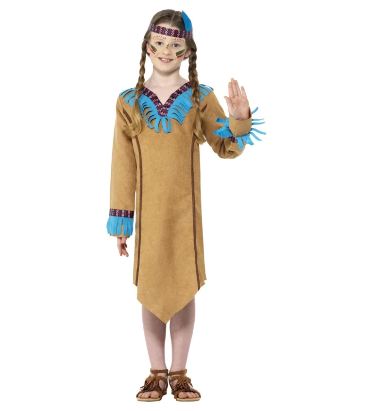 Dětský kostým Hnědá indiánka