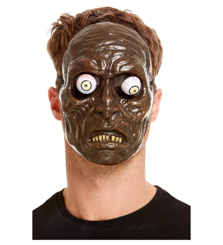 Hnědá maska Vykulený zombie