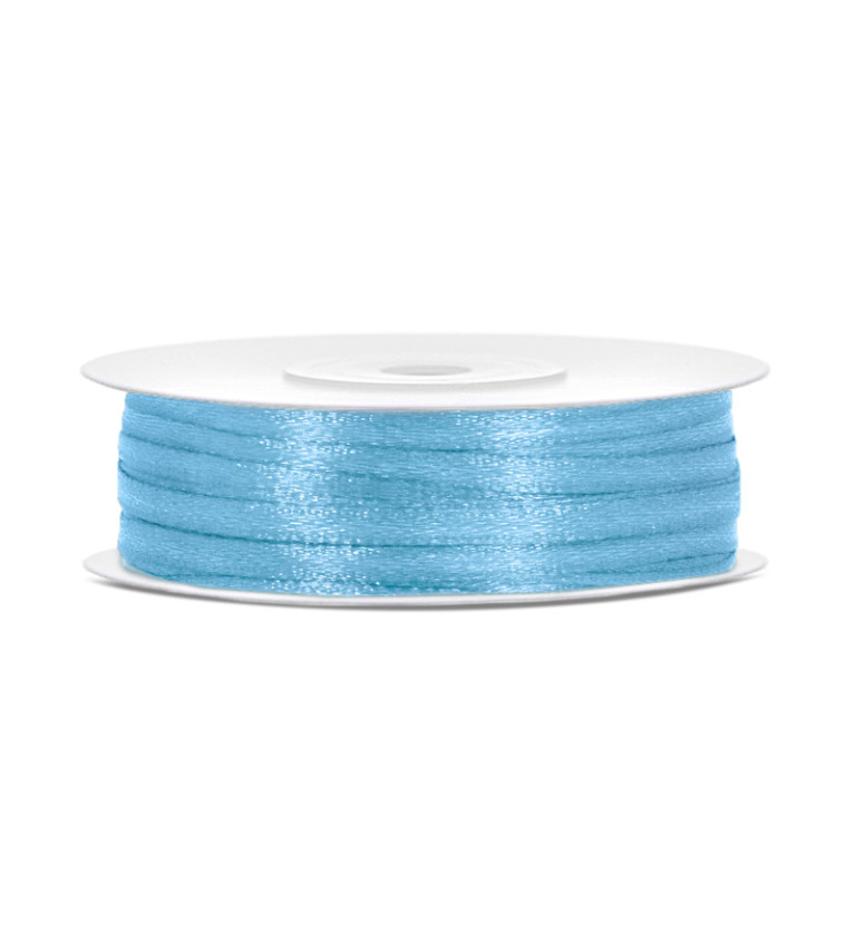 Saténová stuha - světle modrá (3 mm)