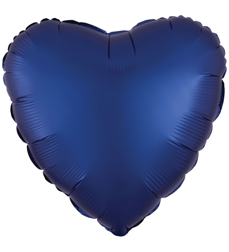 Tmavě modrý fóliový balónek - srdce (43cm)