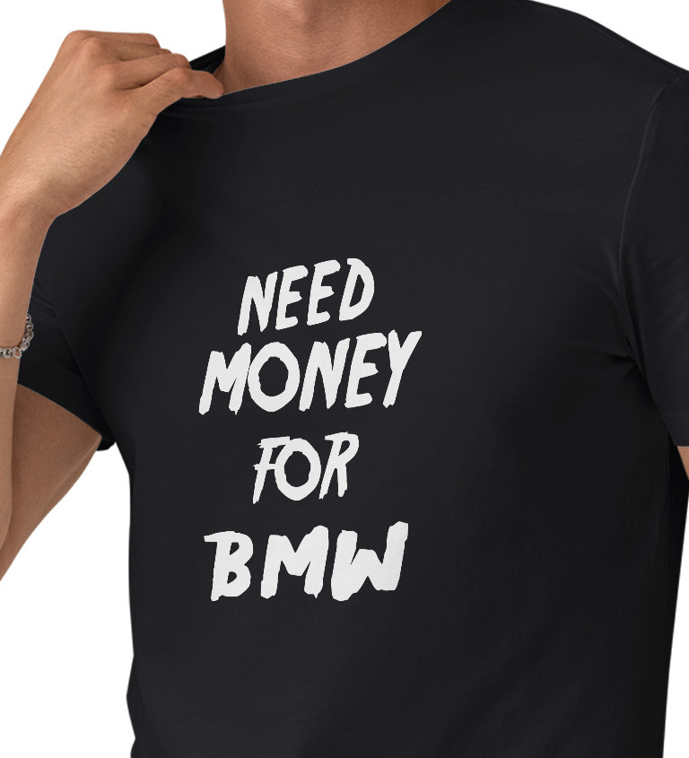 Pánské triko černé - money for BMW