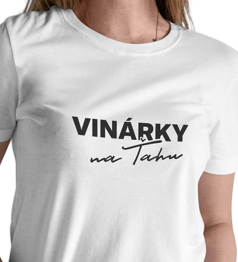 Dámské tričko bílé - Vinárky na ťahu!