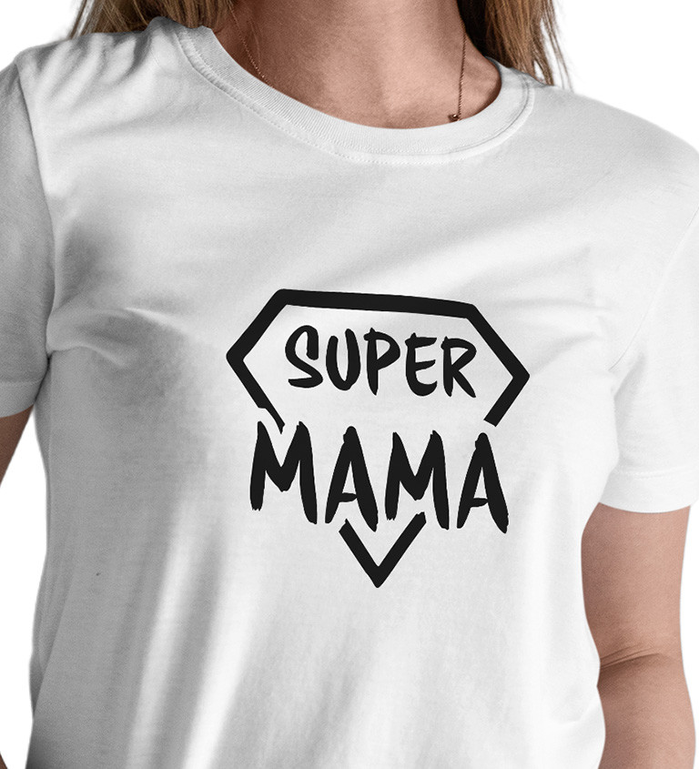 Dámské tričko bílé - Super hero mama