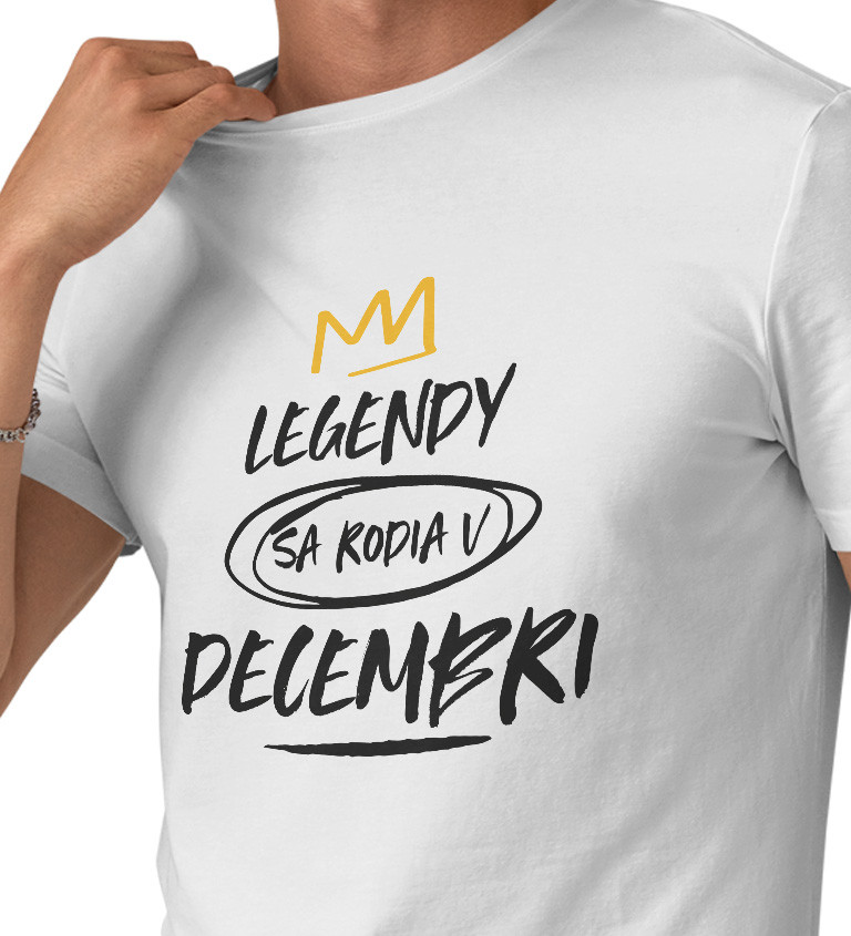 Pánské tričko bílé - Legendy v decembri