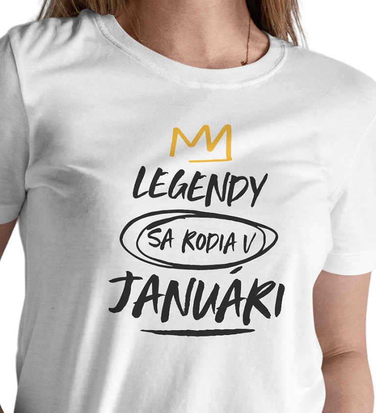 Dámské tričko bílé - Legendy v januári