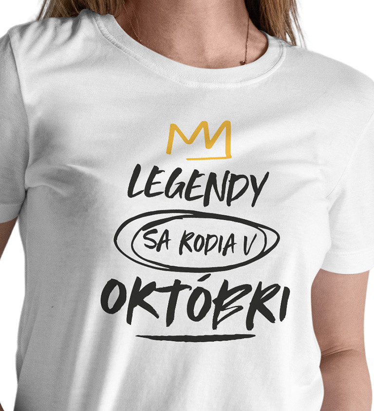 Dámské tričko bílé - Legendy v októbri