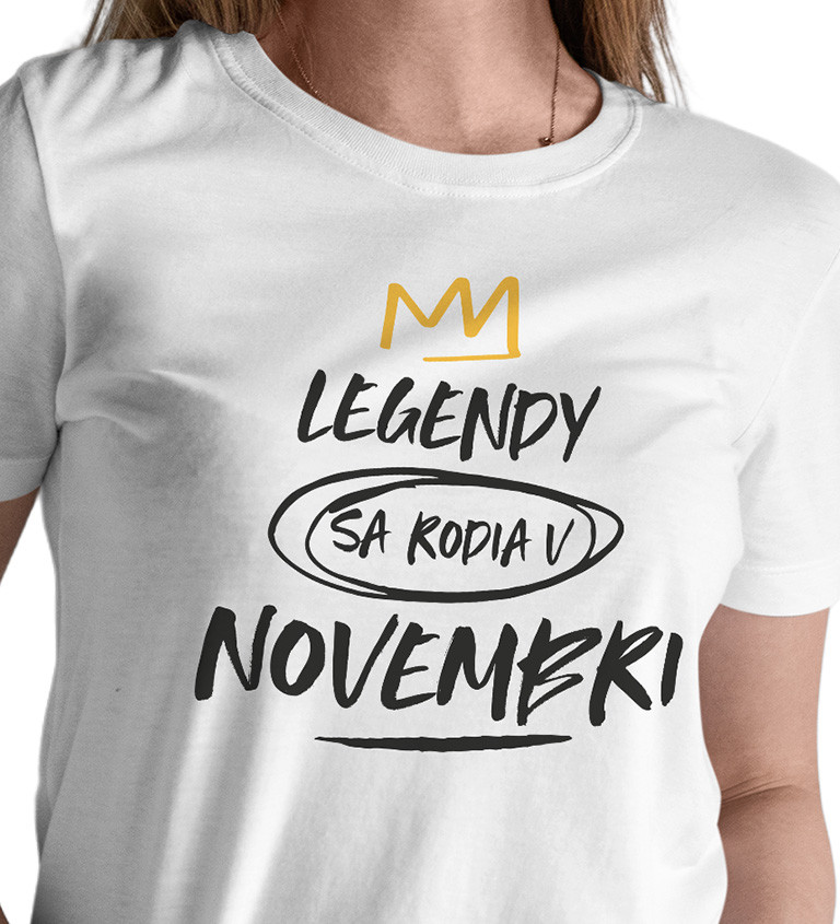 Dámské tričko bílé - Legendy v novembri