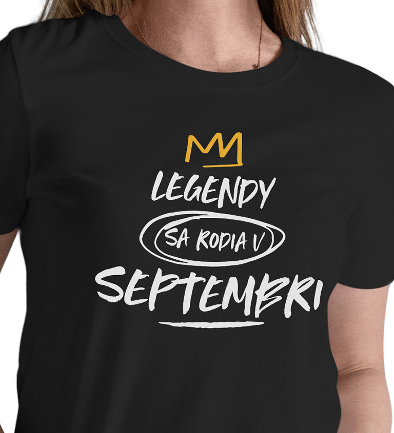 Dámské tričko černé - Legendy  v septembri