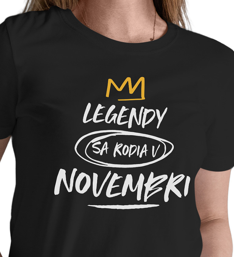Dámské tričko černé - Legendy v novembri