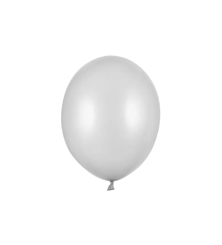 Latexové balónky světle stříbrné