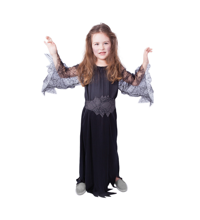 Dětský kostým čarodějnice - černé šaty