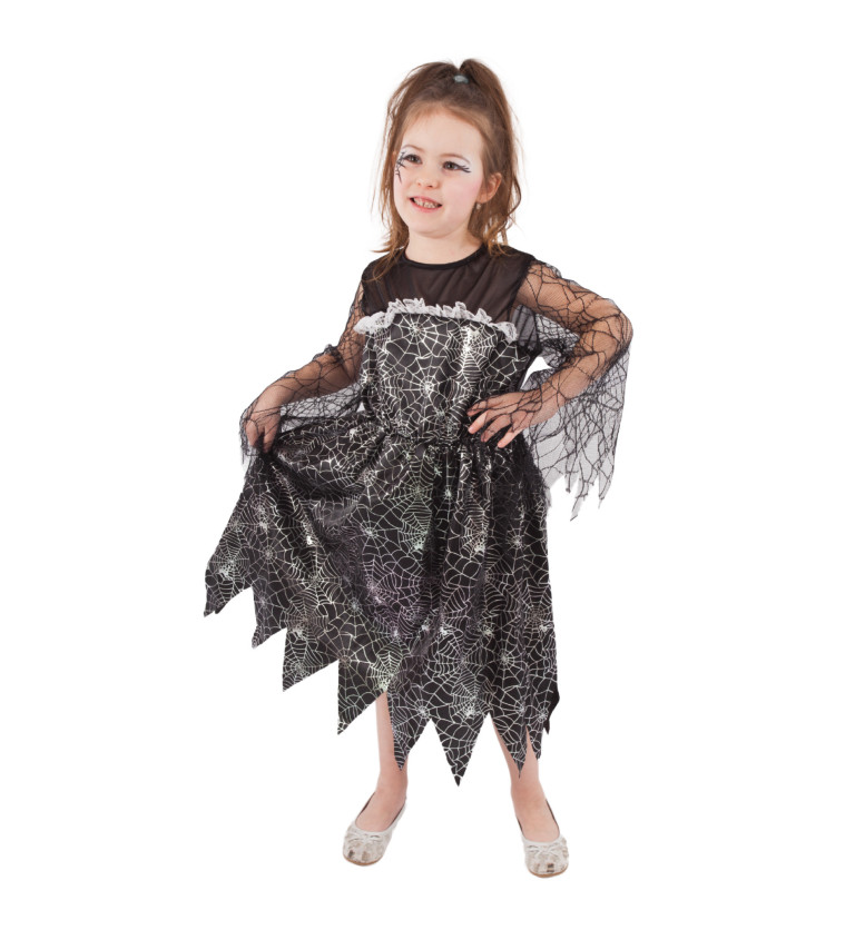 Dětský kostým čarodějnice - pavučiny