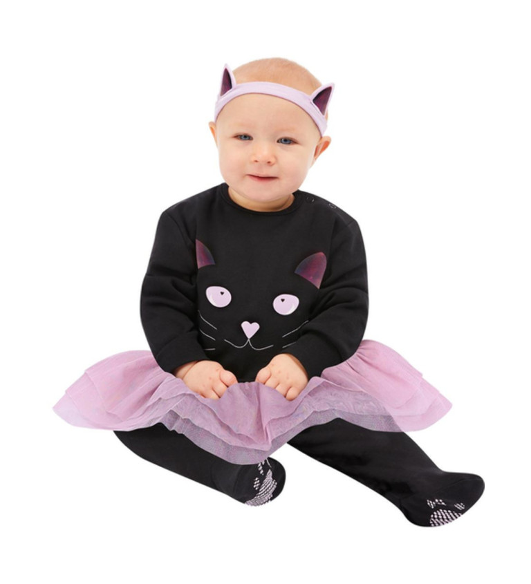 Dětský kostým fialový kočičí