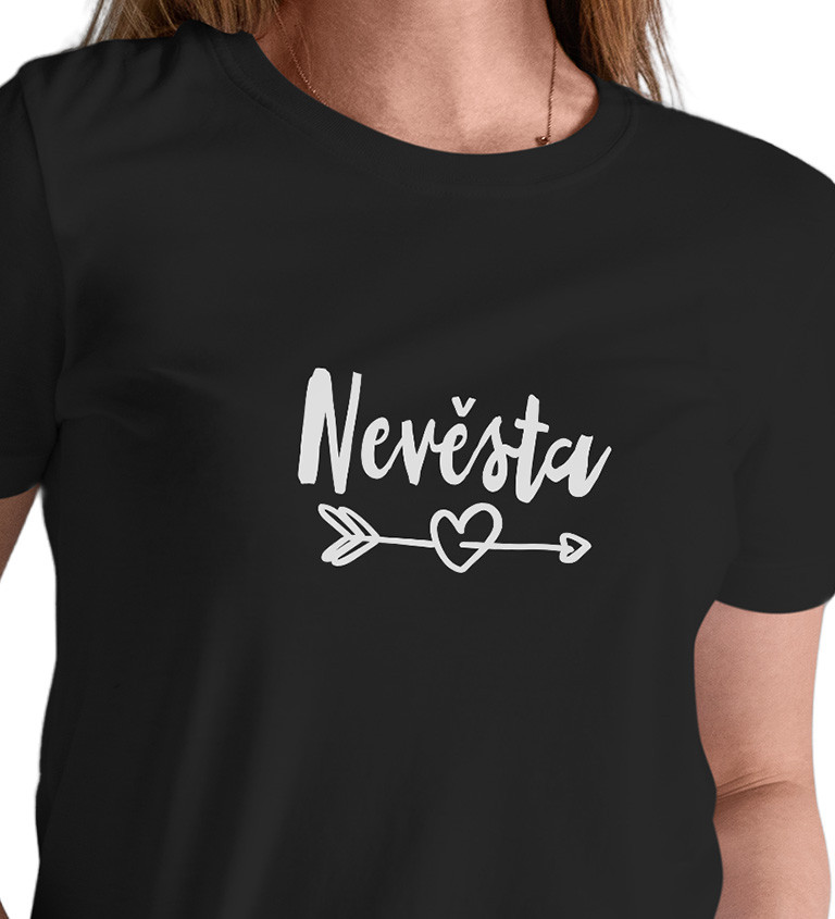 Dámské černé tričko – Nevěsta