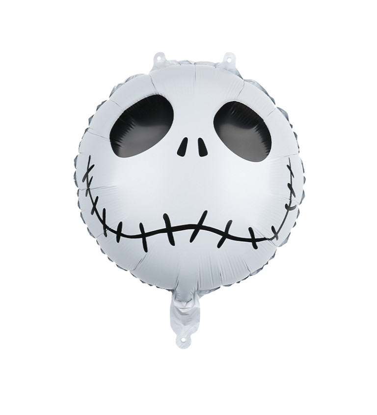 Fóliový balónek – Bílá lebka, 45 cm