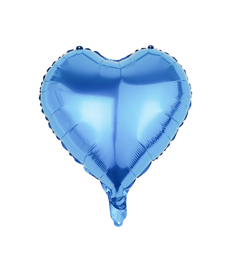 Fóliový balónek – Srdce modré, 45 cm