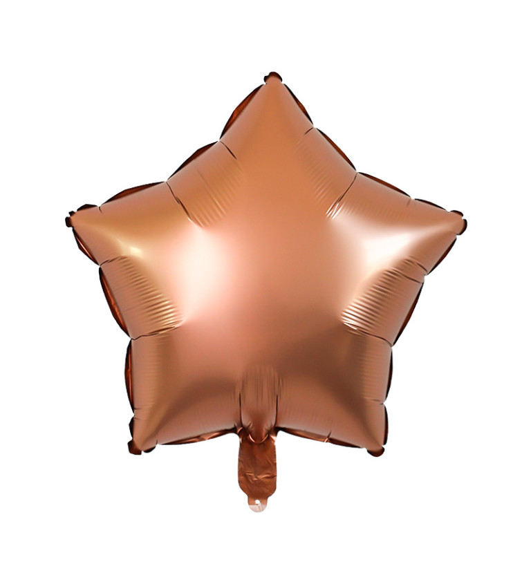 Fóliový balónek – Hvězda coffee, 45 cm