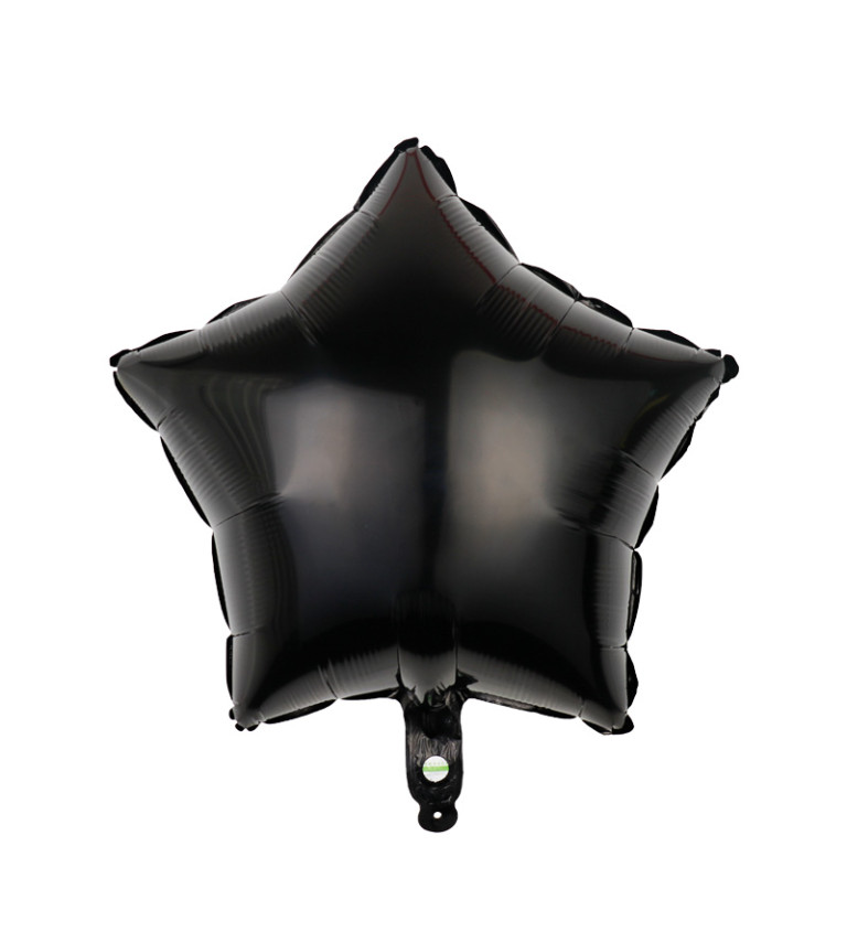 Fóliový balónek – Hvězda černá, 45 cm