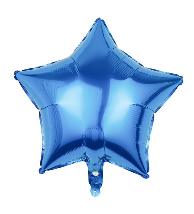 Fóliový balónek – Hvězda modrá, 45 cm