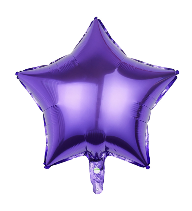 Fóliový balónek – Hvězda fialová, 45 cm