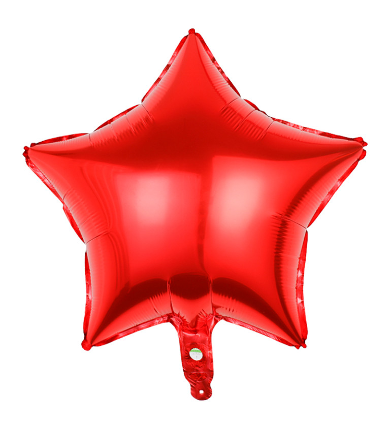 Fóliový balónek – Hvězda červená, 45 cm